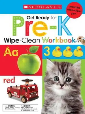 Prepárate para el Pre-Kinder Libro de ejercicios Wipe-Clean: Scholastic Early Learners (Wipe-Clean) [Con bolígrafo Wipe Clean] - Get Ready for Pre-K Wipe-Clean Workbook: Scholastic Early Learners (Wipe-Clean) [With Wipe Clean Pen]