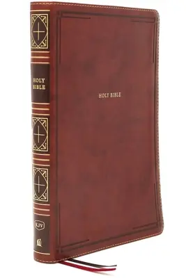 Kjv, Thinline Bible, Giant Print, Leathersoft, Brown, Thumb Indexed, Red Letter Edition, Comfort Print: Santa Biblia, Versión Reina Valera - Kjv, Thinline Bible, Giant Print, Leathersoft, Brown, Thumb Indexed, Red Letter Edition, Comfort Print: Holy Bible, King James Version