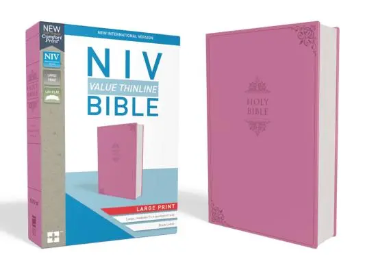 NVI, Biblia Value Thinline, Letra grande, Imitación cuero, Rosa - NIV, Value Thinline Bible, Large Print, Imitation Leather, Pink