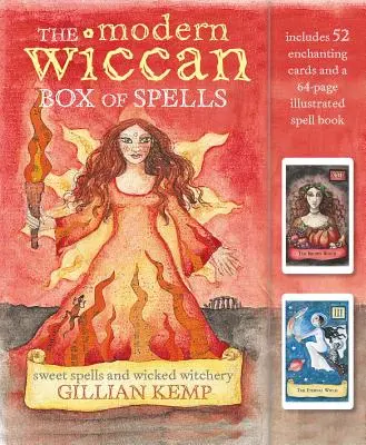 Caja de Hechizos Wicca Moderna - Incluye 52 Cartas Encantadoras y un Libro de Hechizos Ilustrado de 64 Páginas - Modern Wiccan Box of Spells - Includes 52 Enchanting Cards and a 64-Page Illustrated Spell Book