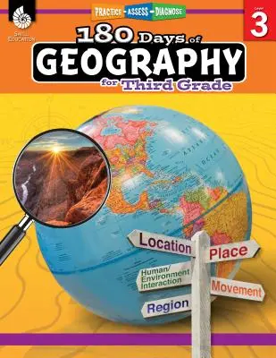 180 días de geografía para tercer grado: Practicar, evaluar, diagnosticar - 180 Days of Geography for Third Grade: Practice, Assess, Diagnose