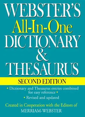 Diccionario y Tesauro Webster Todo en Uno, Segunda Edición - Webster's All-In-One Dictionary & Thesaurus, Second Edition