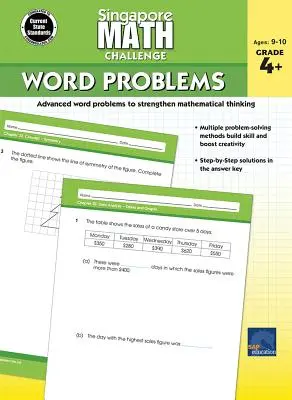 Singapore Math Challenge Problemas de palabras, Grados 4 - 6 - Singapore Math Challenge Word Problems, Grades 4 - 6