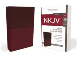 NKJV, Biblia Value Thinline, Letra grande, Imitación cuero, Borgoña, Edición letra roja - NKJV, Value Thinline Bible, Large Print, Imitation Leather, Burgundy, Red Letter Edition