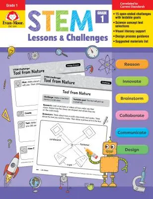 Lecciones y desafíos Stem, Grado 1 - Stem Lessons and Challenges, Grade 1