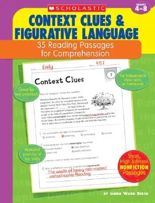 35 Pasajes de lectura para la comprensión: Pistas contextuales y lenguaje figurado: 35 pasajes de lectura para la comprensión - 35 Reading Passages for Comprehension: Context Clues & Figurative Language: 35 Reading Passages for Comprehension