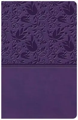 Biblia de consulta KJV en tamaño grande, Leathertouch púrpura - KJV Large Print Personal Size Reference Bible, Purple Leathertouch