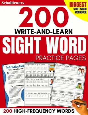 200 Páginas De Práctica De Escritura Y Aprendizaje De Vocabulario: Aprende las 200 Palabras de Alta Frecuencia Esenciales para el Éxito en la Lectura y la Escritura - 200 Write-and-Learn Sight Word Practice Pages: Learn the Top 200 High-Frequency Words Essential to Reading and Writing Success