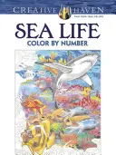 Creative Haven Sea Life Color by Number Libro para colorear - Creative Haven Sea Life Color by Number Coloring Book