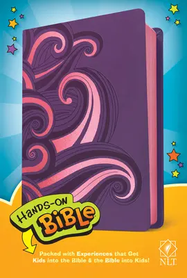 Hands-On Bible NLT (símil cuero, púrpura/rosado) - Hands-On Bible NLT (Leatherlike, Purple/Pink Swirls)