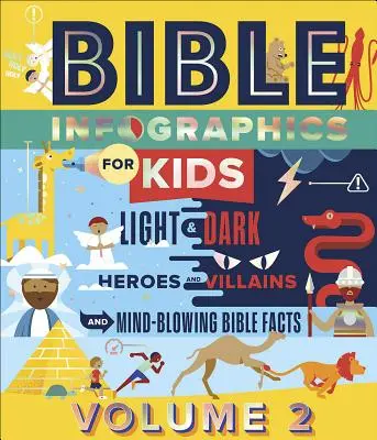 Infografía bíblica para niños(tm) Volumen 2: Luz y oscuridad, héroes y villanos, y hechos bíblicos alucinantes - Bible Infographics for Kids(tm) Volume 2: Light and Dark, Heroes and Villains, and Mind-Blowing Bible Facts