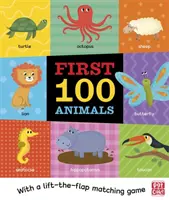 Los 100 primeros animales - Libro de cartón con juego de parejas de levantar las solapas - First 100 Animals - A board book with a lift-the-flap matching game