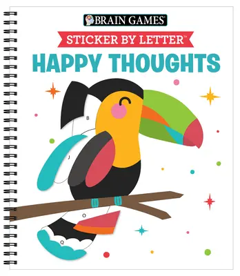 Juegos de ingenio - Pegatina por letra: Pensamientos felices - Brain Games - Sticker by Letter: Happy Thoughts