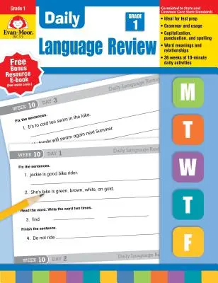 Repaso diario del lenguaje Grado 1 - Daily Language Review Grade 1