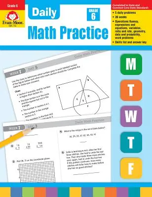 Práctica diaria de matemáticas, 6º curso - Daily Math Practice, Grade 6