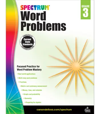 Spectrum Problemas de palabras, 3.er curso - Spectrum Word Problems, Grade 3