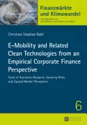 E-Mobility and Related Clean Technologies from an Empirical Corporate Finance Perspective: State of Economic Research, Sourcing Risks, and Capital Mar