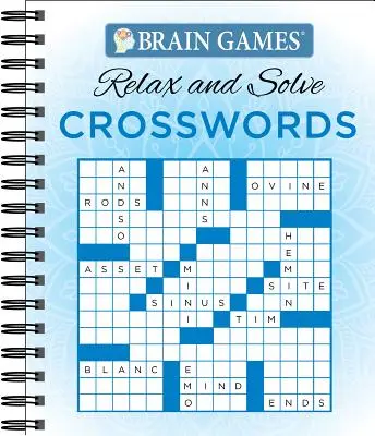 Juegos de Cerebro - Relájate y Resuelve: Crucigramas (Azul) - Brain Games - Relax and Solve: Crosswords (Blue)