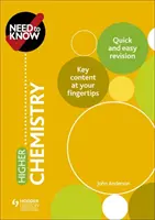 Lo que hay que saber: Química superior - Need to Know: Higher Chemistry