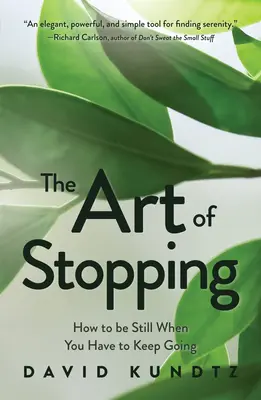 El arte de detenerse: Cómo estar quieto cuando tienes que seguir adelante (Meditación Mindfulness) - The Art of Stopping: How to Be Still When You Have to Keep Going (Mindfulness Meditation)