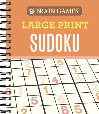 Juegos de ingenio - Sudoku en letra grande (naranja) - Brain Games - Large Print Sudoku (Orange)