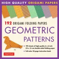 192 hojas de origami con patrones geométricos: Papel de Origami de Alta Calidad de 6x6 Pulgadas Impreso con 8 Patrones Diferentes: Libro de origami con instrucciones - 192 Origami Folding Papers in Geometric Patterns: 6x6 Inch High-Quality Origami Paper Printed with 8 Different Patterns: Origami Book with Instruction