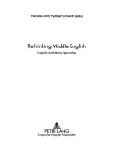 Repensar el inglés medio: Enfoques lingüísticos y literarios - Rethinking Middle English: Linguistic and Literary Approaches