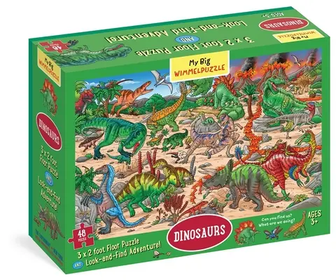 My Big Wimmelpuzzle Puzzle de suelo de dinosaurios, 48 piezas - My Big Wimmelpuzzle Dinosaurs Floor Puzzle, 48-Piece