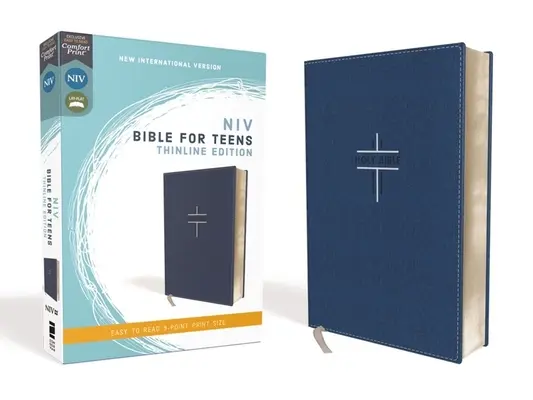 Niv, Biblia para adolescentes, Edición pequeña, Leathersoft, Azul, Letra roja, Impresión cómoda - Niv, Bible for Teens, Thinline Edition, Leathersoft, Blue, Red Letter Edition, Comfort Print
