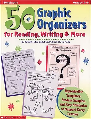 50 organizadores gráficos para leer, escribir y mucho más: Plantillas reproducibles, ejemplos de alumnos y estrategias sencillas para ayudar a todos los alumnos - 50 Graphic Organizers for Reading, Writing & More: Reproducible Templates, Student Samples, and Easy Strategies to Support Every Learner