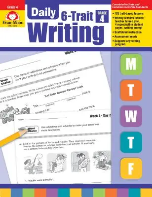 Escritura diaria de 6 rasgos, 4º curso - Daily 6-Trait Writing Grade 4