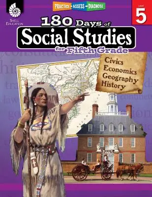 180 Días de Estudios Sociales para Quinto Grado: Practicar, Evaluar, Diagnosticar - 180 Days of Social Studies for Fifth Grade: Practice, Assess, Diagnose
