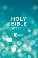 NVI Biblia de bolsillo en tono azul - NIV Larger Print Blue Hardback Bible