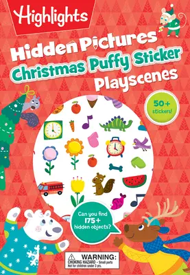 Imágenes ocultas de Navidad Escenas de juego con pegatinas hinchables - Christmas Hidden Pictures Puffy Sticker Playscenes