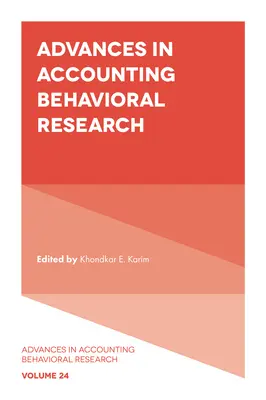 Avances en la investigación del comportamiento contable - Advances in Accounting Behavioral Research