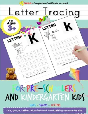 Letras para niños de preescolar y jardín de infancia: Práctica de escritura a mano del alfabeto para niños de 3 a 5 años para practicar el control del bolígrafo, el trazado de líneas, las letras, a - Letter Tracing For Pre-Schoolers and Kindergarten Kids: Alphabet Handwriting Practice for Kids 3 - 5 to Practice Pen Control, Line Tracing, Letters, a