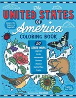 Libro para colorear de los Estados Unidos de América: Cincuenta Mapas de Estados con Capitales y Símbolos como Lema, Ave, Mamífero, Flor, Insecto, Mariposa o Fruta - The United States of America Coloring Book: Fifty State Maps with Capitals and Symbols like Motto, Bird, Mammal, Flower, Insect, Butterfly or Fruit