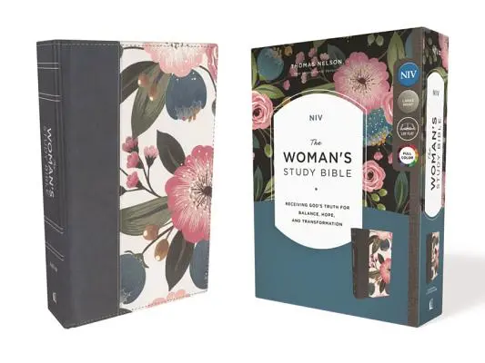 NVI, Biblia de estudio para la mujer, tela sobre tabla, azul floral, a todo color: Recibir la verdad de Dios para el equilibrio, la esperanza y la transformación - NIV, the Woman's Study Bible, Cloth Over Board, Blue Floral, Full-Color: Receiving God's Truth for Balance, Hope, and Transformation