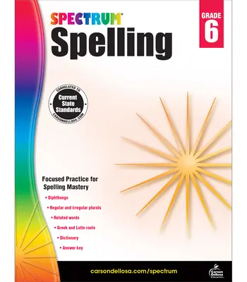 Spectrum Ortografía, 6.º grado - Spectrum Spelling, Grade 6