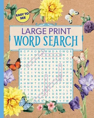 Sopa de letras florales en letra grande - Large Print Floral Word Search