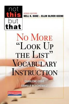 No más buscar en la lista Enseñanza del vocabulario - No More Look Up the List Vocabulary Instruction