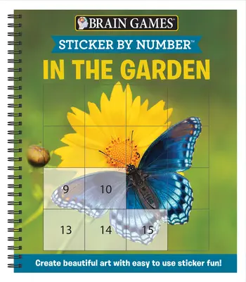 Juegos de ingenio - Pegatina por números: En el jardín (Fácil - Pegatinas cuadradas): Crea hermosas obras de arte con pegatinas fáciles de usar. - Brain Games - Sticker by Number: In the Garden (Easy - Square Stickers): Create Beautiful Art with Easy to Use Sticker Fun!