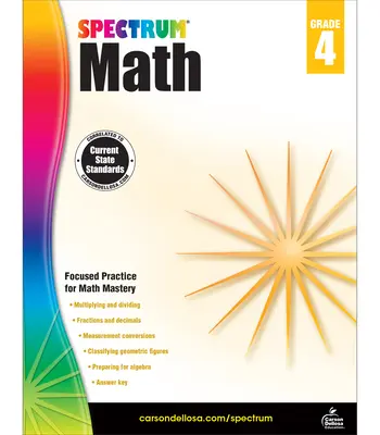 Spectrum Math Workbook, 4º curso - Spectrum Math Workbook, Grade 4