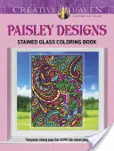 Creative Haven Dibujos de Paisley Libro para colorear - Creative Haven Paisley Designs Stained Glass Coloring Book