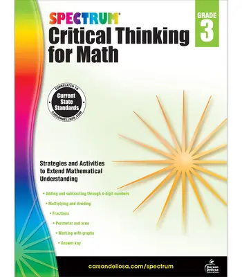 Spectrum Pensamiento Crítico para Matemáticas, Grado 3 - Spectrum Critical Thinking for Math, Grade 3