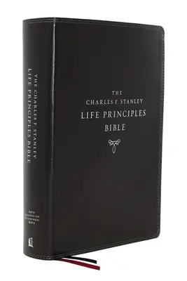 Nasb, Charles F. Stanley Biblia de los principios de la vida, 2da edición, Leathersoft, negro, pulgar indexado, impresión de la comodidad: Santa Biblia, Nueva Versión Estándar Americana - Nasb, Charles F. Stanley Life Principles Bible, 2nd Edition, Leathersoft, Black, Thumb Indexed, Comfort Print: Holy Bible, New American Standard Bible