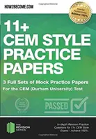 11+ CEM Style Practice Papers: 3 juegos completos de simulacros de exámenes prácticos para el examen CEM (Universidad de Durham) - 11+ CEM Style Practice Papers: 3 Full Sets of Mock Practice Papers for the CEM (Durham University) Test