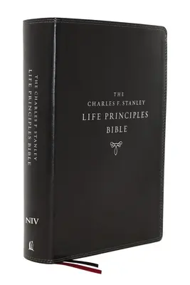 Niv, Charles F. Stanley Biblia Principios de vida, 2ª Edición, Tapa dura, Negro, Impresión cómoda: Santa Biblia, Nueva Versión Internacional - Niv, Charles F. Stanley Life Principles Bible, 2nd Edition, Leathersoft, Black, Comfort Print: Holy Bible, New International Version