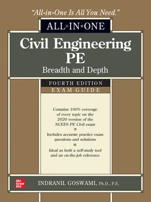 Guía de examen Pe todo en uno de Ingeniería Civil: Amplitud y profundidad, cuarta edición - Civil Engineering Pe All-In-One Exam Guide: Breadth and Depth, Fourth Edition