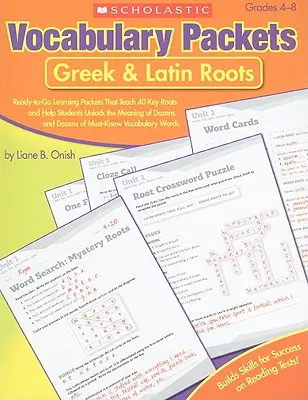Paquetes de vocabulario: Raíces griegas y latinas - Vocabulary Packets: Greek & Latin Roots